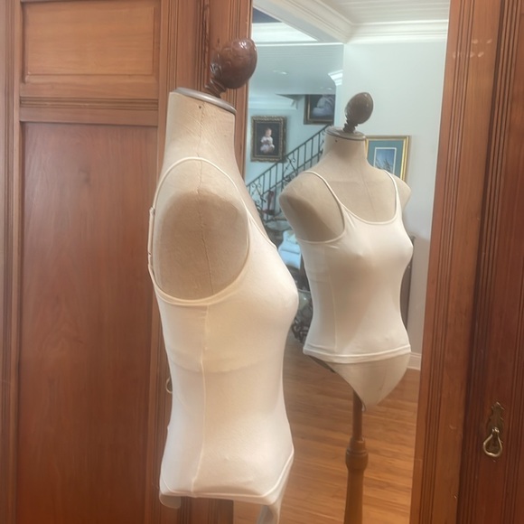 Vintage Y2K Gap Cami stretch camisole shelf bra adjustable strap white cotton XS - Picture 2 of 8